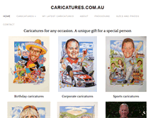 Tablet Screenshot of caricatures.com.au